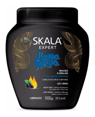 Skala Mascara Baño De Crema Lama Negra Brillo Vegano X 1 Kg