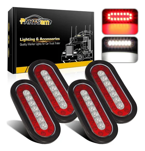 Luces Traseras Para Remolque Partsam, Luz Led Ovalada Y Fren