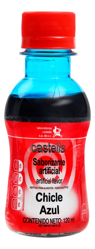 Saborizante Concentrado Chicle Azul Castells 120 Ml