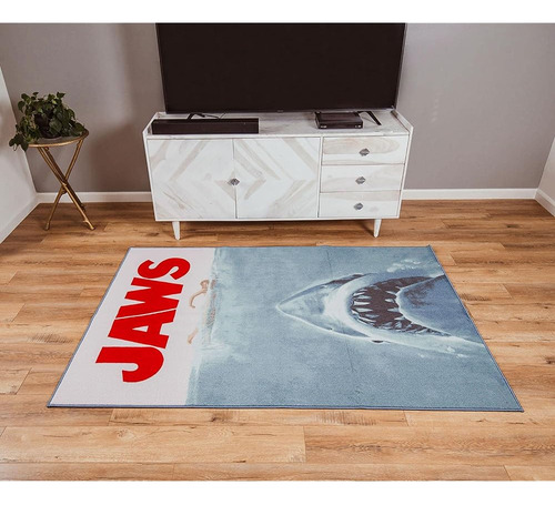 ~? Jaws Movie Poster Printed Area Rug | Alfombrilla Interior