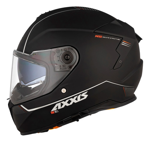 Casco Moto Axxis Evo Hawk Solid A1 Negro Mate Doble Visor-