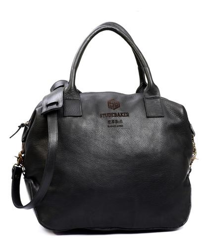 Bolso Cuero Negro Studebaker Traveler 