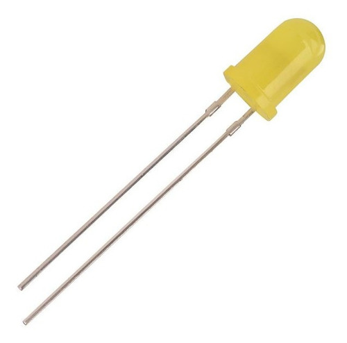 Led Amarillo 5mm Difuso 40mcd Luz Bajo Brillo Arduino Hobb