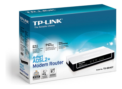 Router Tp-link Modem Adsl2+ Wan Switch 4 Puertos
