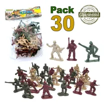 Comprar Pack Juego 30 De Militares Soldaditos De Plástico 3 Colores