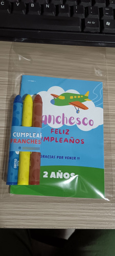 12 Libritos Para Colorear Personalizados +creyones O Lápices