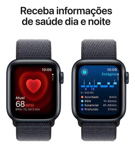 Apple Watch Se 2a Gen 40mm Alumínio Sport - A2722 Meia-noite Meia-noite