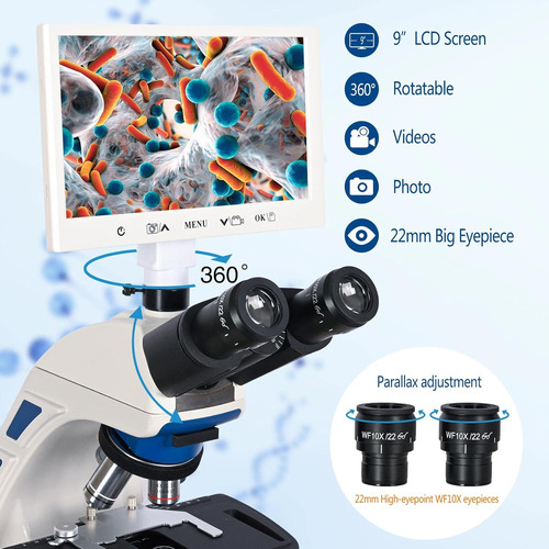 Hsl Microscopio Compuesto Trinocular Para Adultos