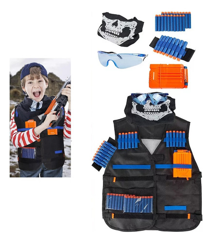 Kit De Chaleco Táctico Para Niños Para Nerf Guns N-strike