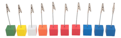 Soporte Para Números De Mesa, 10 Unidades, Bloque De Madera