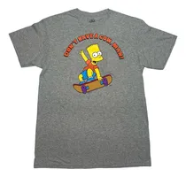 Comprar Camiseta Los Simpsons Bart Skateboarding Original Gris