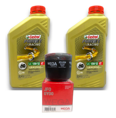 Kit Service Aceite Benelli Tnt 300 Trk 502 Castrol 10w50 2 L