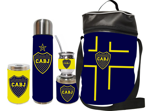 Set Matero/kit Completo Club Boca Juniors. Ecocuero