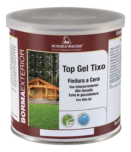 Top Gel Tixo Borma Wachs Para Maderas 750 Cc Nogal Medio Nogal Medio Mate
