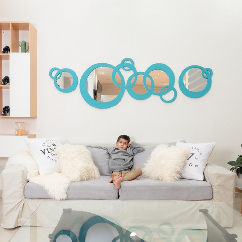 Espejo Moderno Circular Decorativo (2m Ancho)