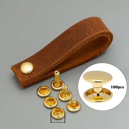 100 Piezas De Latón Puro Tornillo Remaches Bolsa 6x4mm