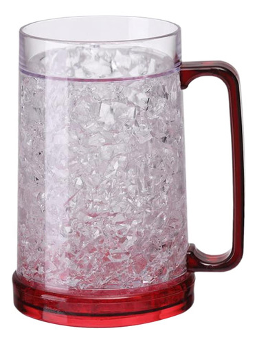 Vaso De Cerveza Helado Doble Pared Gel Frosty Transparente