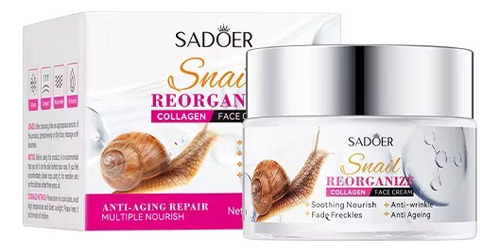 Crema Facial Reafirmante Colágeno Baba De Caracol Hidratante Madura Noche