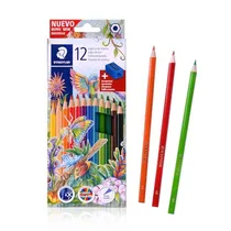 Comprar Caja Con 12 Lapices De Colores Staedtler Sacapunta De Regalo