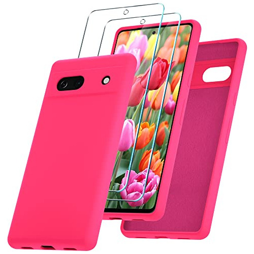 Funda Para Google 7a Hot Rosa Delgada Silicon Liquido Microf