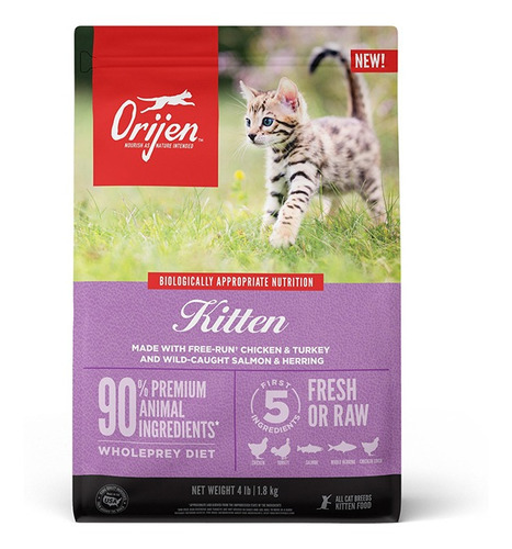 Orijen kitten 1.8 kg bolsa alimento para gato