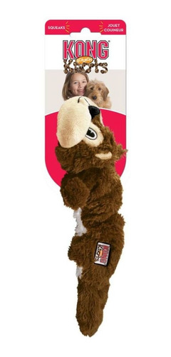 Kong Peluche Scrunch Knots Squirrel S/m Juguete Perro- Color Marrón Diseño Ardilla