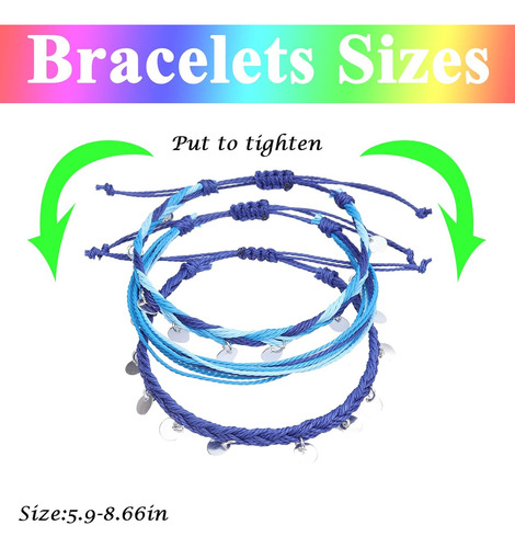 Pulsera De Hilo Trenzado Boho Hecha Mano Encantos, Puls...