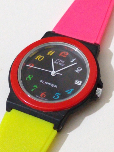 Reloj Flipper Suizo Cuarzo Muy Coloridos, Combinables