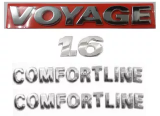 Kit Emblemas Voyage 1.6 2- Comfortline G5 G6 +brinde Vw