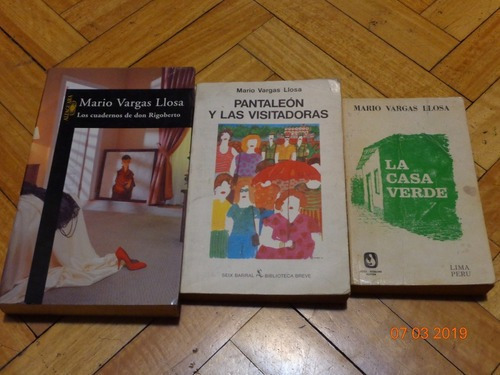 Lote 4 Libros De Vargas Llosa. Rigoberto, Pantaleón, C&-.