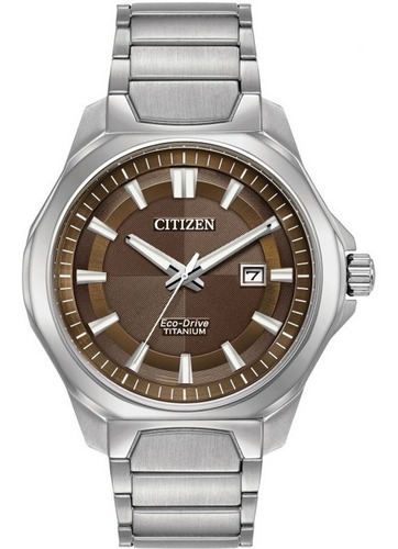 Citizen Super Titanium Brown Aw1540-88x ...... Dcmstore Color de la correa Plata Color del bisel Plata Color del fondo Café