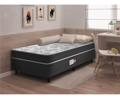 Cama Box Solteiro - Conjugado Ortopédico D28 - Unique 88cm