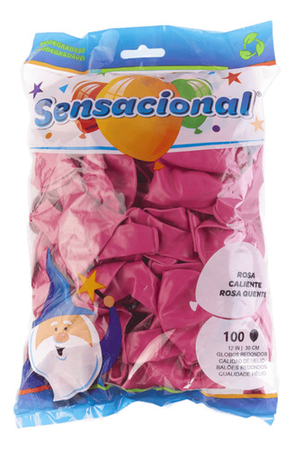 Globos Estandar 100 Piezas No 12 Rosa Caliente Sensacional