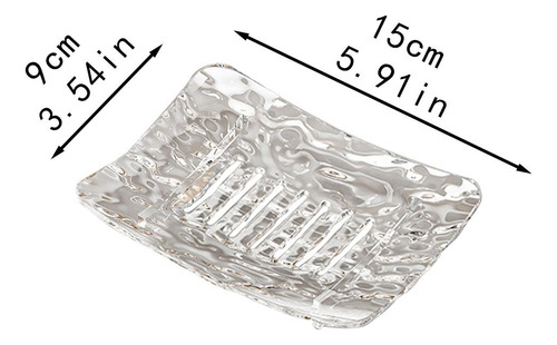 Juego De Jabonera, Bandeja De Drenaje 2x Grande Transparente