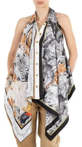 Body Burberry Gris Con Estampado Animal, Talla Xxs