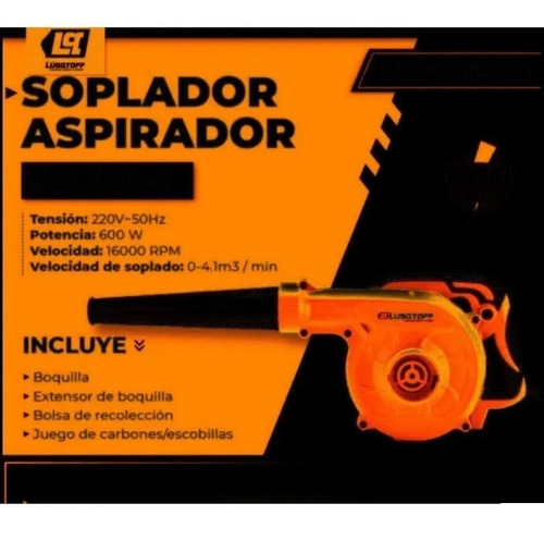 Sopladora Aspiradora Lusqtoff 600 Watts Vel Variable Cuotas
