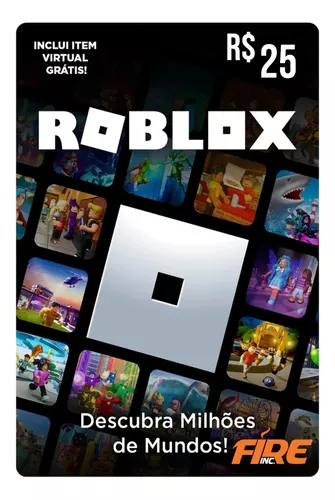 Roblox gift card 25 reais