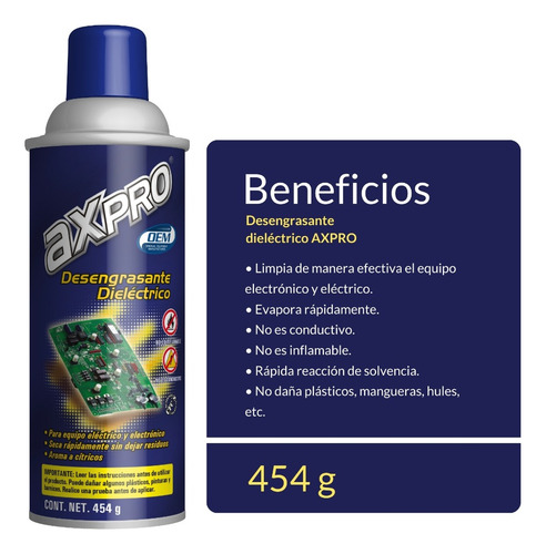 Desengrasante Dieléctrico Axpro 454g (incluye 12 Pzas)
