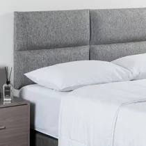 Comprar Cabecera Tapizada Económica King Size Ks Para Recamara Color Gris niebla