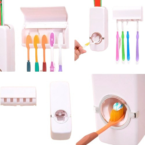 Dispensador Automático | Pasta Dental Con Porta Cepillos |