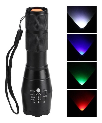 Rgbw 4 Color En 1 Led Linterna Telescópica Zoomable Antorch