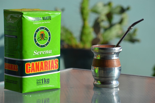 Venta Kit Matero De Mate Bombilla Y Yerba Mate 1000 Grs #526