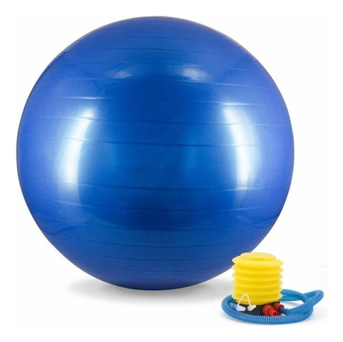 Pelota De Pilates 75cm Inflador De Regalo - Azul