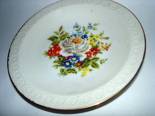 Plato De Porcelana Schumann Bavaria Germany Con Dibujo De Fl