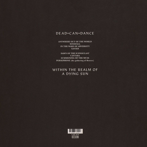 Vinilo Dead Can Dance Within The Realm Of A Dying Sun Sellad