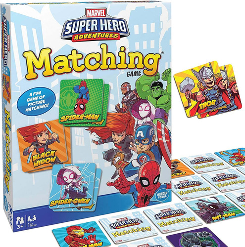 Juego De Memoria Wonder Forge Cartas De Superheroes Marvel