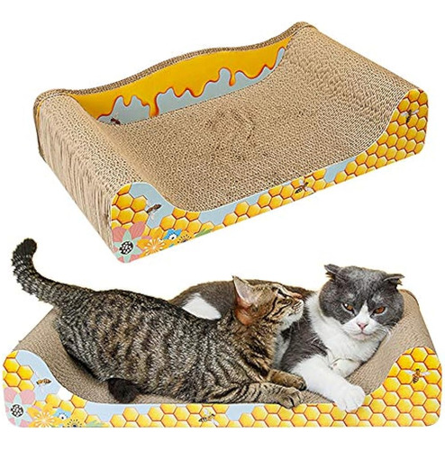 Sofá Cama De Cartón Para Rascar Gatos Innolv, Tamaño Grande,