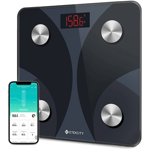 Bàscula Etekcity Smart Digital Weight Báscula Analizador D Color Negro