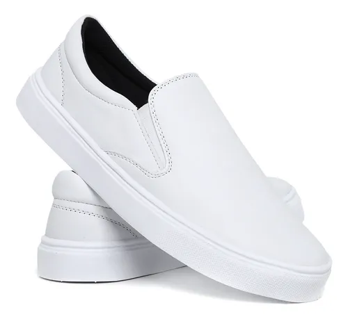 comprar Tênis Iate Branco Enfermagem Sapatênis Slip On Sem Cadarço