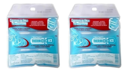 2 Pzs Sustituto De Hielo Gel Congelable Reutilizable 325 Grs